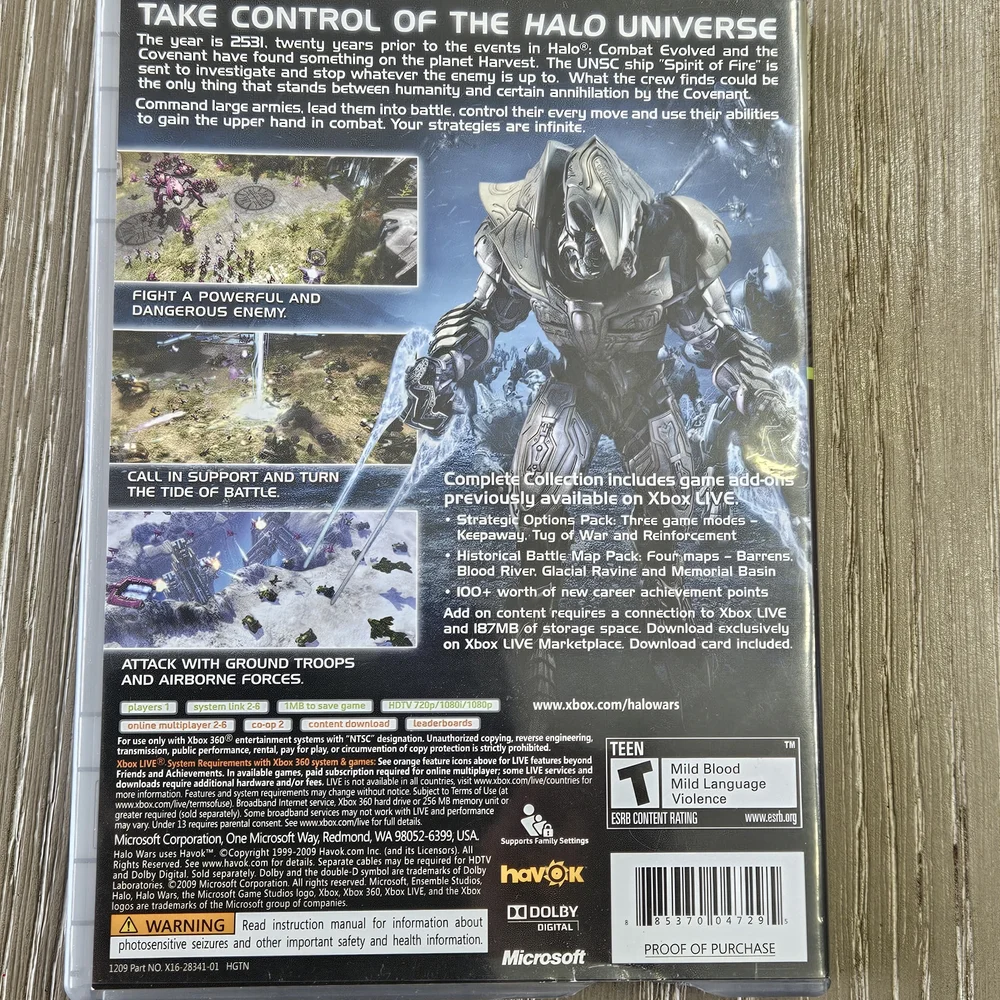 Halo Wars Xbox 360 Game - Platinum Hits Edition